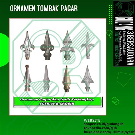 Jual Tombak Pagar Besi Plat Kecil Tombak Gerbang Ornamen Dan Aksesoris