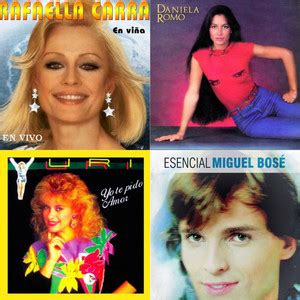 Yuri Daniela Romo Raffaella Carrà Miguel Bosè Paloma San Basilio