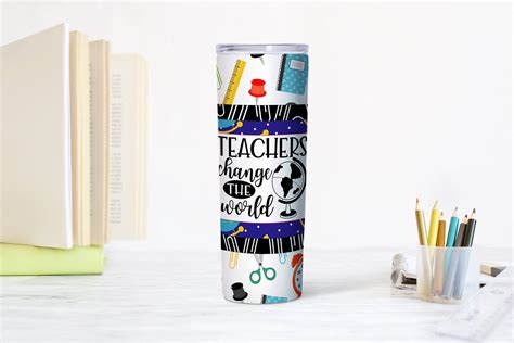 Teacher Tumbler 20oz Skinny Tumbler Travel Mug Sublimation Etsy