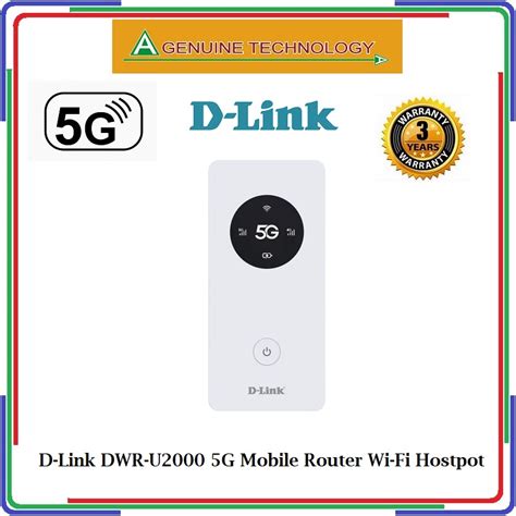 D Link DWR U2000 5G Mobile Router Wi Fi Hostpot 5G NR SA And NSA MiFi