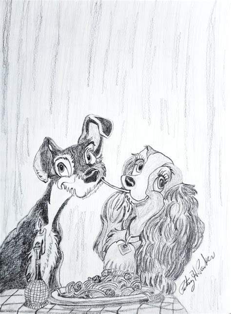 Lady The Tramp Pencil Drawing Ubicaciondepersonascdmxgobmx