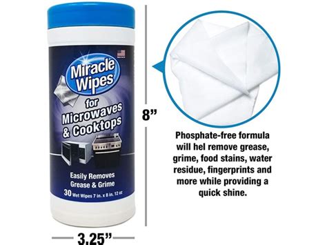 Microwave and Cooktop Cleaning Wipes, 2 Pack