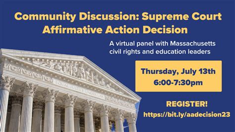 Community Discussion Supreme Court Affirmative Action Decision