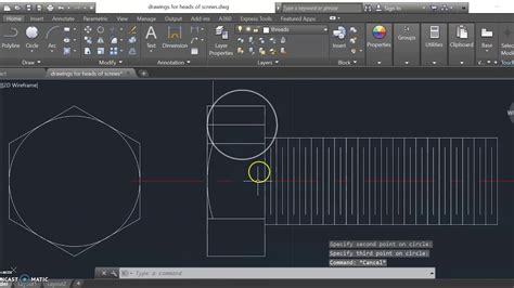 Drawing A Hex Head In AutoCAD YouTube