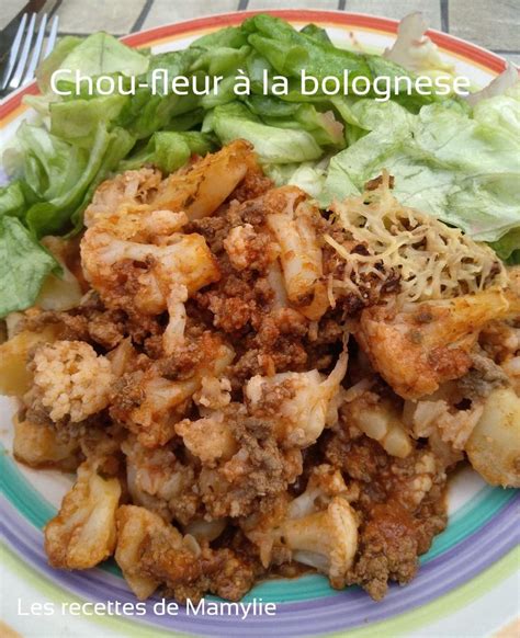 Chou Fleur La Bolognese Les Recettes De Mamylie Recettes Faciles