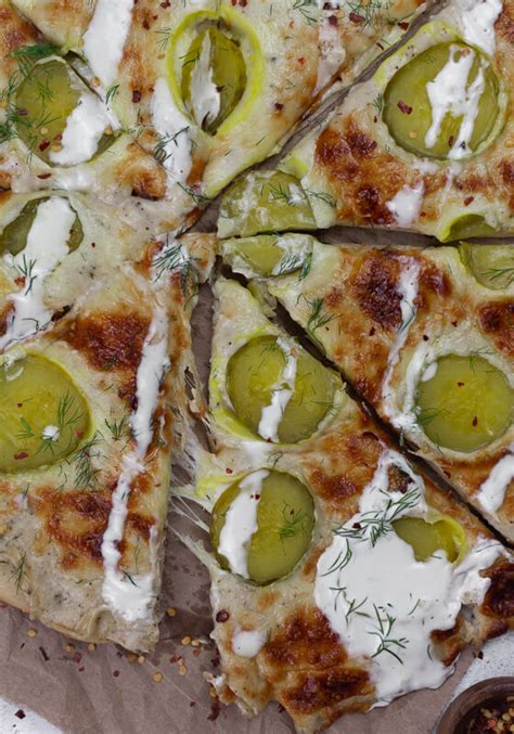 Dill Pickle And Garlic Pizza Recipe