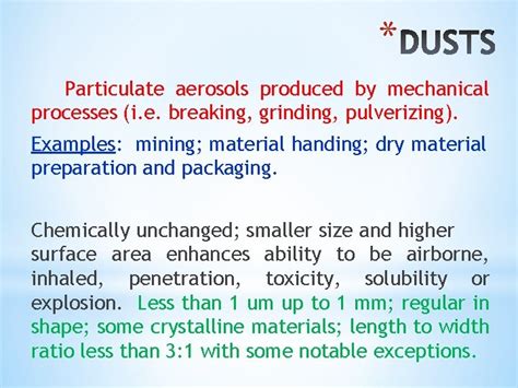 Industrial Hygiene Sampling And Sizing Of Airborne Particles