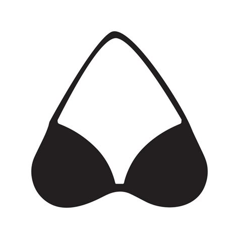 Un Bikini Negro Con Sost N De Nataci N Ilustraci N Vectorial En Blanco