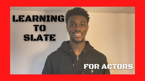 How To Do A Correct Slate For A Self Tape Youtube