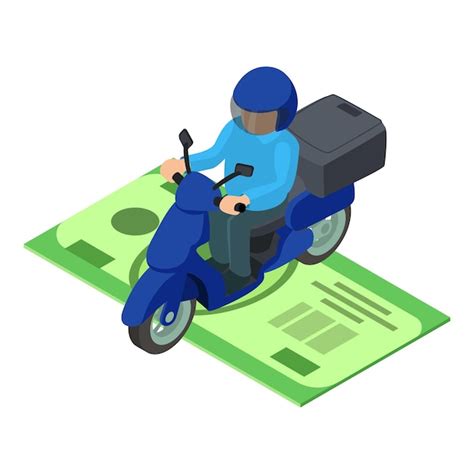 Premium Vector Delivery Service Icon Isometric Vector Moto Delivery