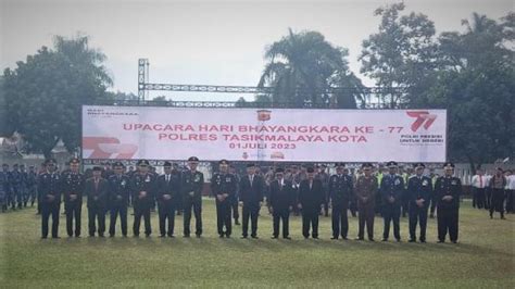 Polres Tasikmalaya Kota Gelar Upacara Hut Bhayangkara Ke Kapolres