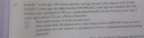 Grade 11 Financial Mathematics Question R Askmath