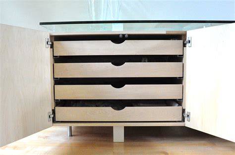 Credenza With Glass Top James Wurzbach Custom And Fine Furniture