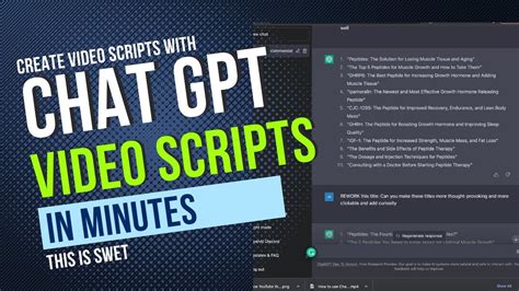 How To Use Chat Gpt To Create Awesome Video Scripts Youtube