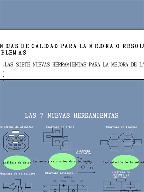 Las 7 Nuevas Herramientas Para La Mejora De La Calidad Pdf Naturaleza