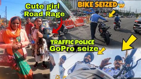 Police👮ne Mera Bike Seize Kar Liya 😭 Cute Girl Road Rage 😱😇 Cops Vs