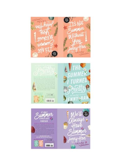 Four Different Book Covers With The Words Summer Written In White And