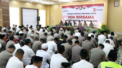 Jelang Hari Bhayangkara Ke 77 Polresta Bandara Soetta Gelar Doa