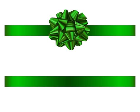 Premium Vector Green Bow And Ribbon Isolated Bow With Ribbon For