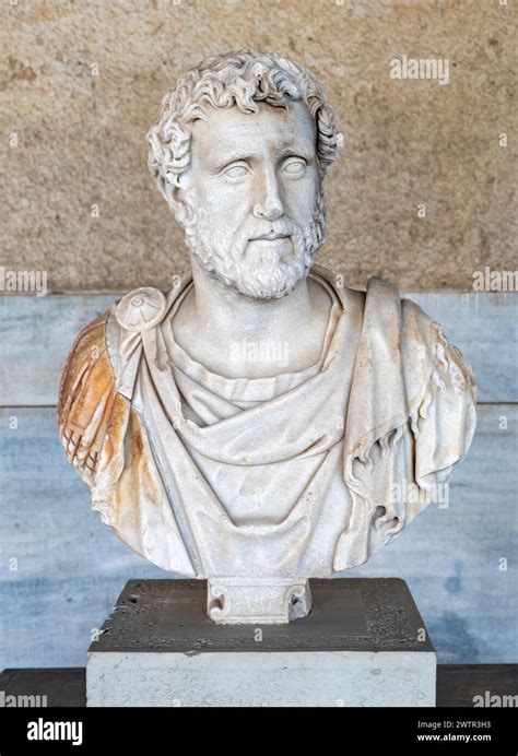 Portrait Bust Of Emperor Antoninus Pius Ancient Agora Of Athens