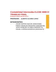 Trabajo Final De Contabilidad Xlsx Contabilidad Intermedia