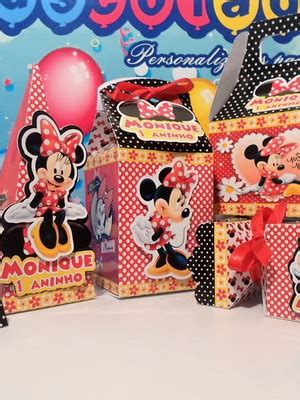 Kit Personalizado Minnie Vermelha 24 Itens Elo7