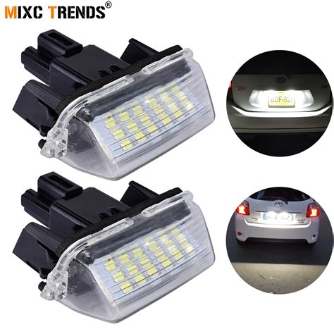 2pcs Error Free Car License Plate Lights LED Number Plate Lamps 12V For