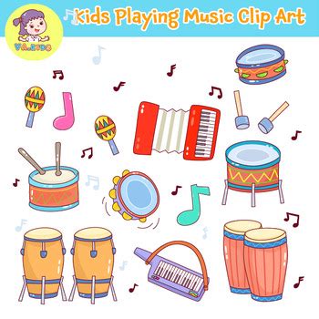 Kids Playing Music Clip Art . by VA gallery | TPT