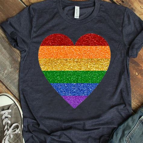 Heart Rainbow Lgbt Pride Month Proud Ally Shirt Hoodie Sweater Longsleeve T Shirt