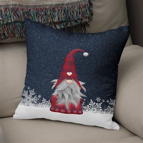 Christmas Gnome Throw Pillow Christmas Gnome Throw Pillow Etsy