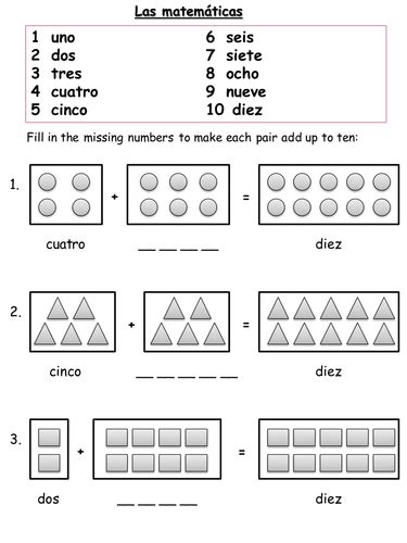 Spanish numbers worksheets | Teaching Resources