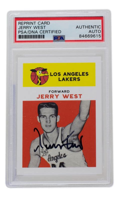 Jerry West Signed Fleer Rc Reprint Psa Pristine Auction