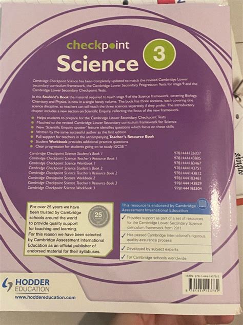 Cambridge Checkpoint Science Coursebook 3 Buku Alat Tulis Buku