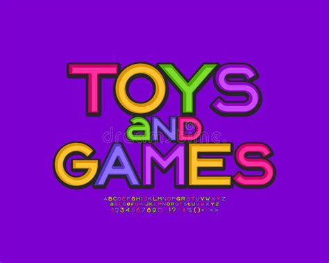 Multicolor Emblem Toys And Games And Bright Font With Alphabet And