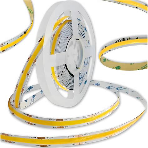 Taśma LED Neon COB 12V CIEPŁA 1m Homogeniczna IP44 taśma led pasek do