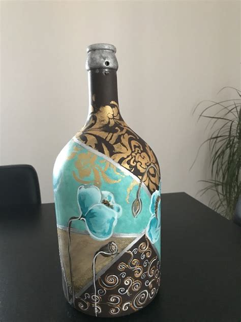 Collezione Su Vetro Idee Dipinte A Mano Bottle Art Bottles