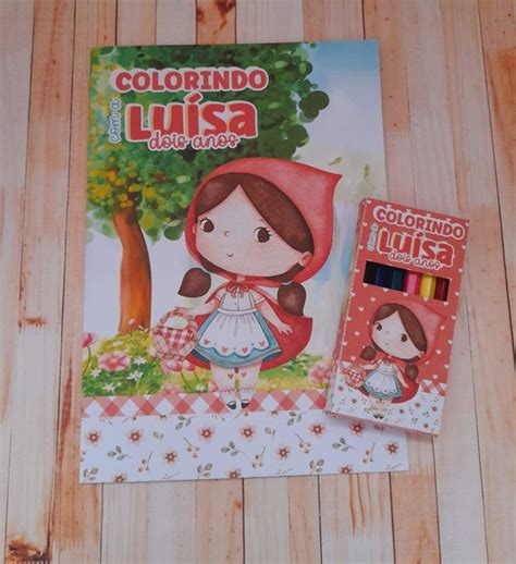 Mini Livro De Colorir 10x15cm Chapeuzinho Vermelho Elo7