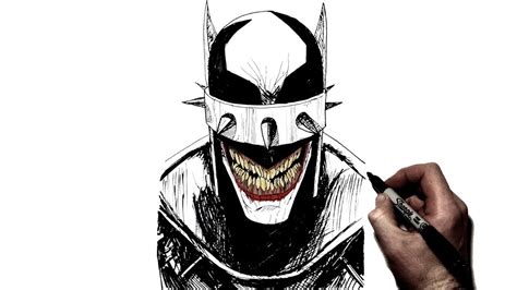 How To Draw The Batman Who Laughs Step By Step Dc Youtube