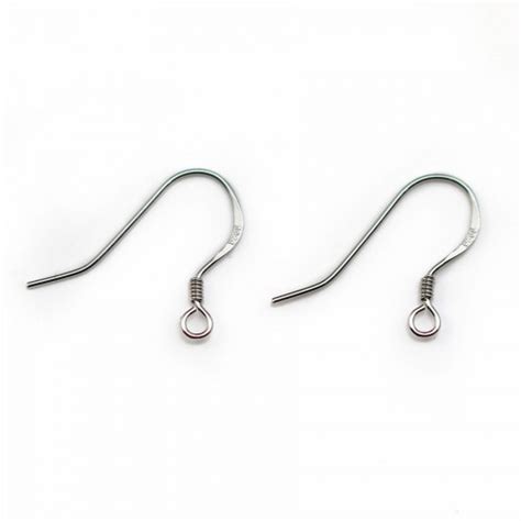 Crochets D Oreilles Ressort Argent Rhodi Achat Vente Pas Cher