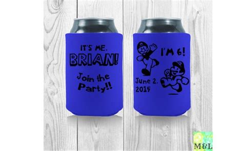 Fun Customized Birthday Koozies Theme Party By Mintandlemon