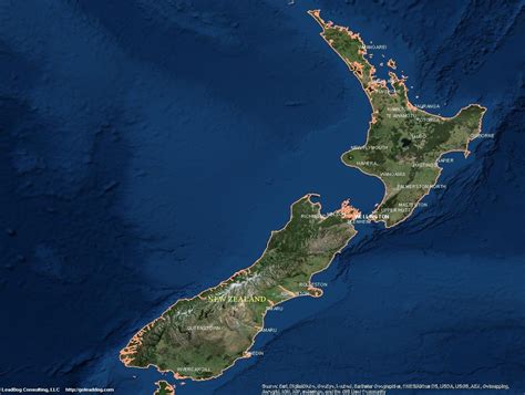 Wellington New Zealand Satellite Maps Satellites Geography City