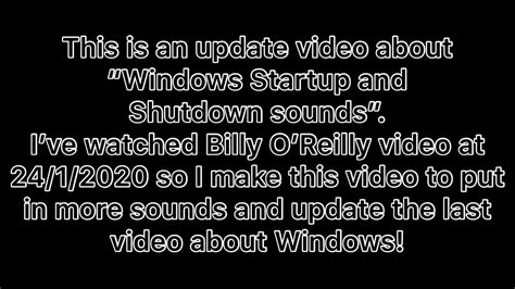 All Windows Startup And Shutdown Sounds Update Video Watch Official Release Youtube