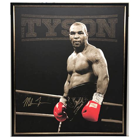 Boxing Mike Tyson Signed And Framed Canvas Taylormade Memorabilia