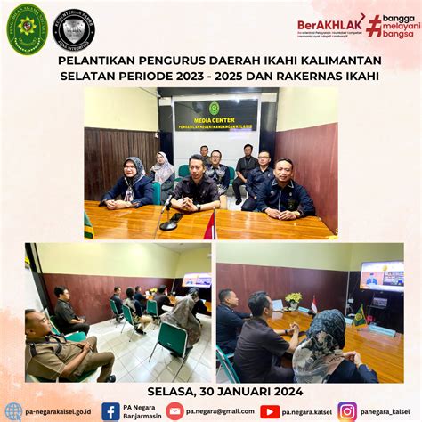 Wakil Pa Negara Mengikuti Pelantikan Pengurus Daerah Ikahi Kalimantan