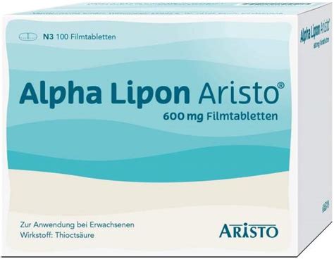 Alpha Lipon Aristo 600 Mg 100 Filmtabletten Kaufen Volksversand