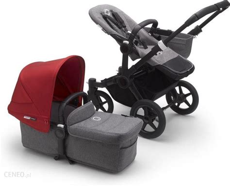 W Zek Bugaboo Donkey Mono Black Red Grey Melange G Boko Spacerowy