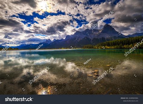 Rundle Forebay Reservoir Canmore Canada Rundle Stock Photo 2228587001 ...