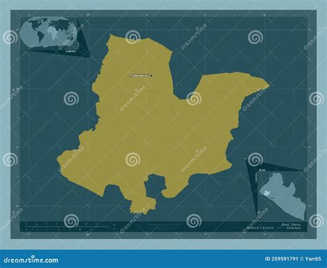 Bomi Liberia Solid Labelled Points Of Cities Stock Illustration