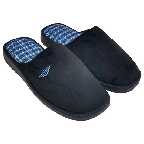 Pantufla Dockers Salto De Cama Negro Azul Para Caballero Pantufla