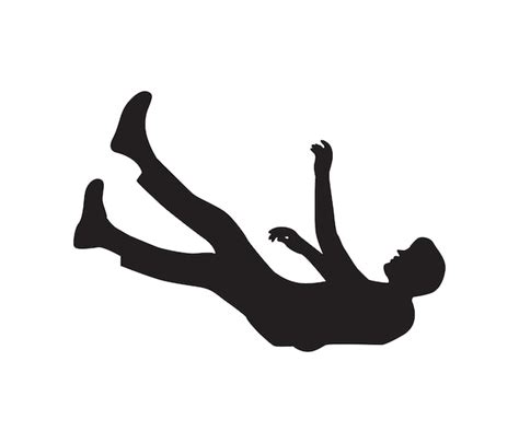 Premium Vector Vector Hand Drawn People Falling Down Silhouette